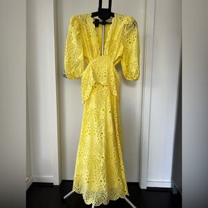 FARM Rio Vibrant Yellow Long Sleeve Dress